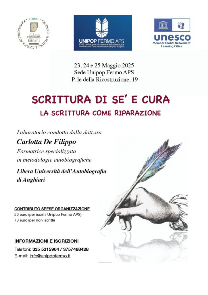 Corso di Scrittura di sé e cura