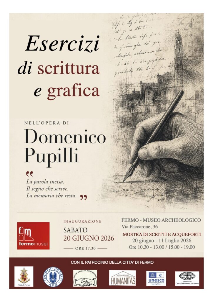 Domenico Pupilli presenta la sua mostra “Esercizi di scrittura e grafica”